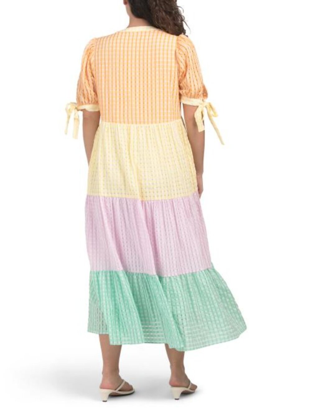 ENGLISH FACTORY Color Block Midi Dress - Picture 2 of 5